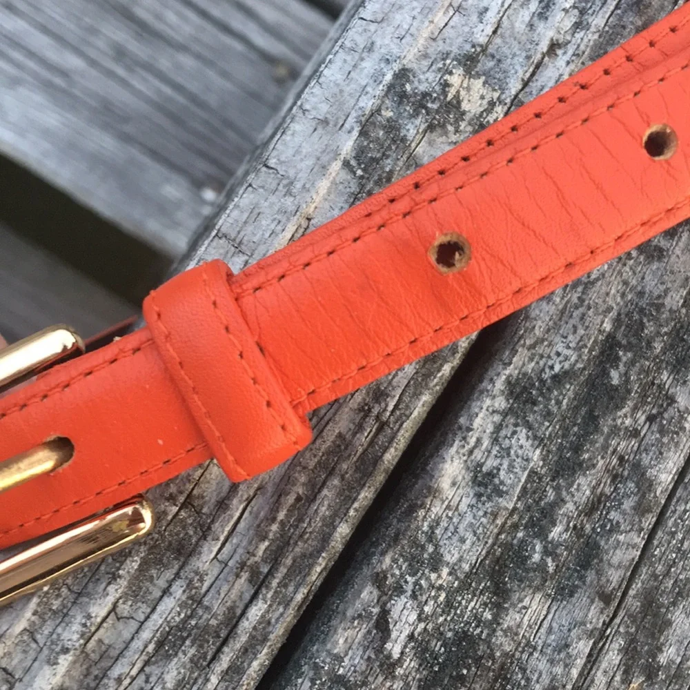 Karen Scott leather orange